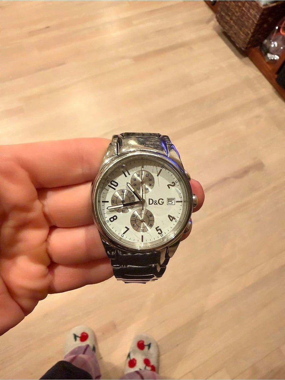 D&G Watch Silver & Black